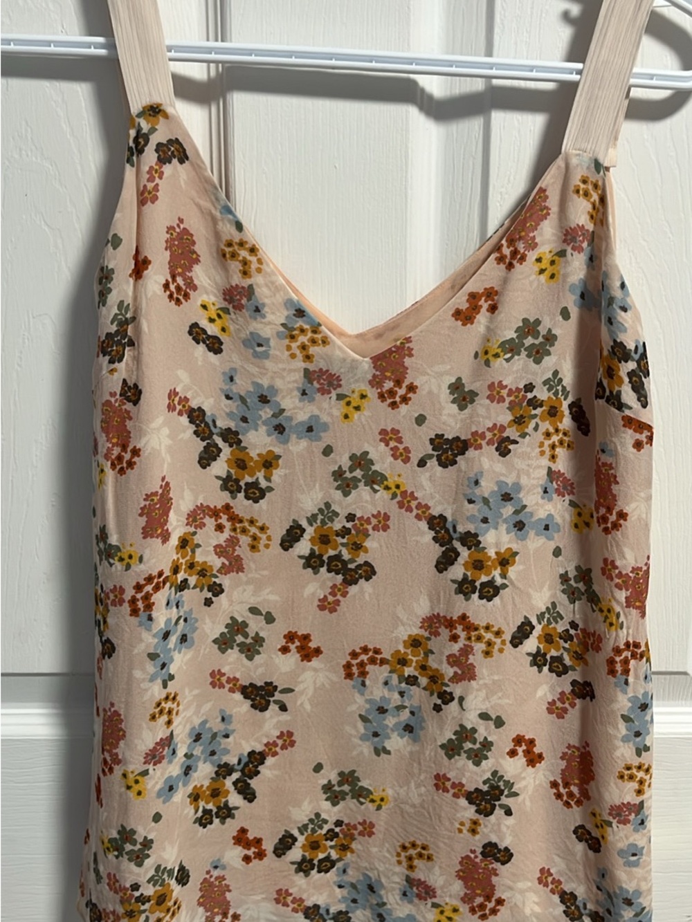 Massimo Dutti Blush Pink Floral V-Neck Camisole